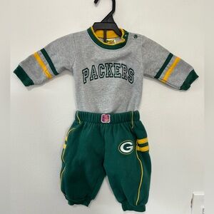 Vintage NFL Green Bay Packers Matching Set- 3-6 months